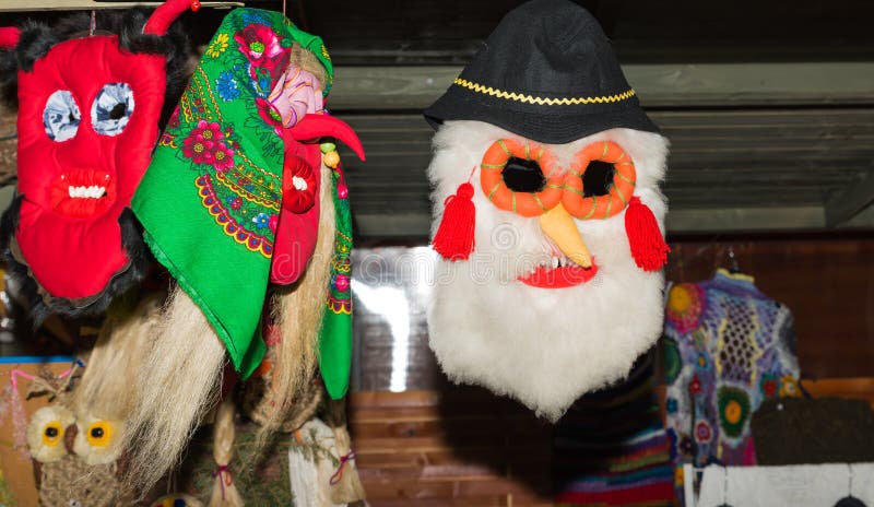 Romanian traditional masks royalty free stock photo