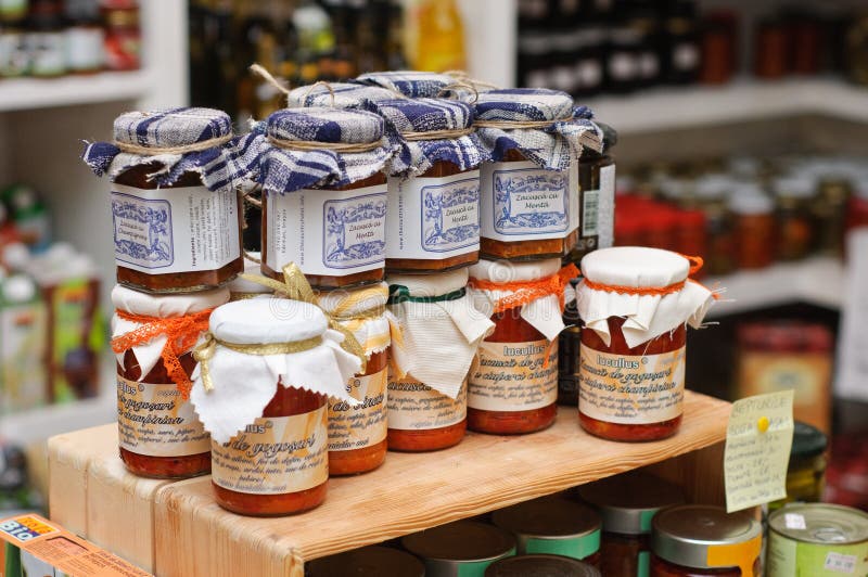 Romanian traditional zacusca home made royalty free stock photography