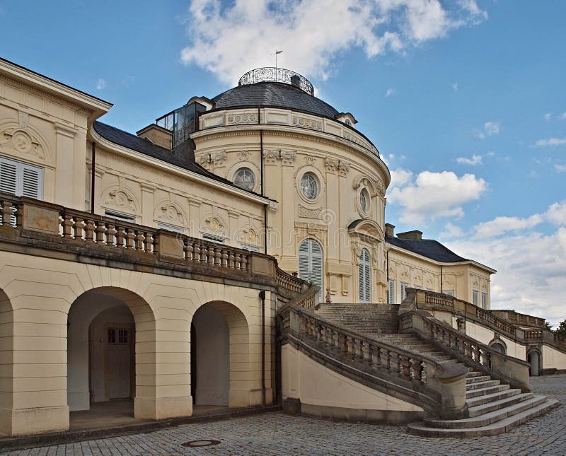 Romantic architecture in Stuttgart, castle Schloss Solitude