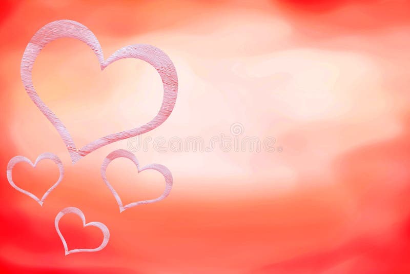 Romantic Background with Hearts on the Left Stock Image - Image of  handmade, decoration: 170327607