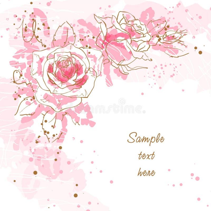 Romantic background with roses