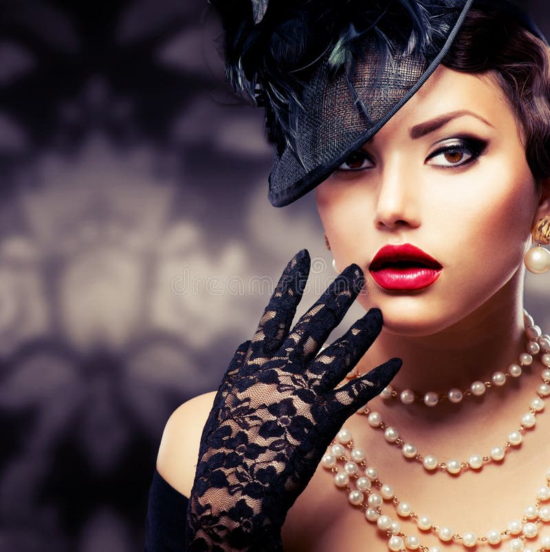 Romantic Beauty. Retro Style royalty free stock images Romantic Beauty. Retro Style royalty free stock images