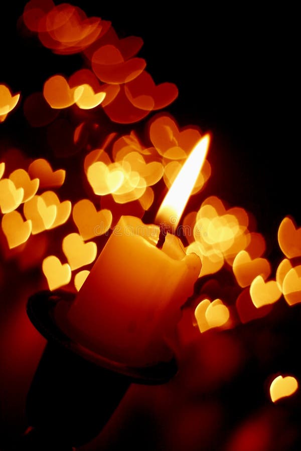 Romantic candle stock image. Image of night, heart, romantic 18237303