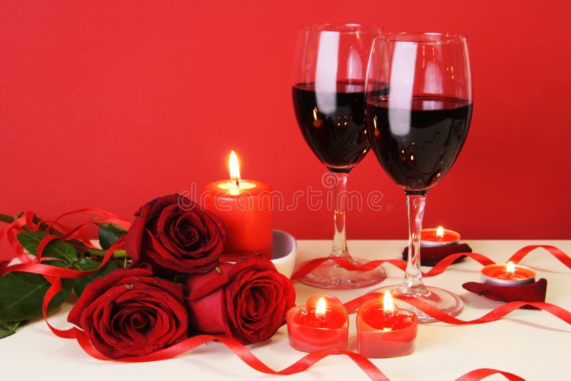 Romantic Candlelight Dinner Concept Horizontal