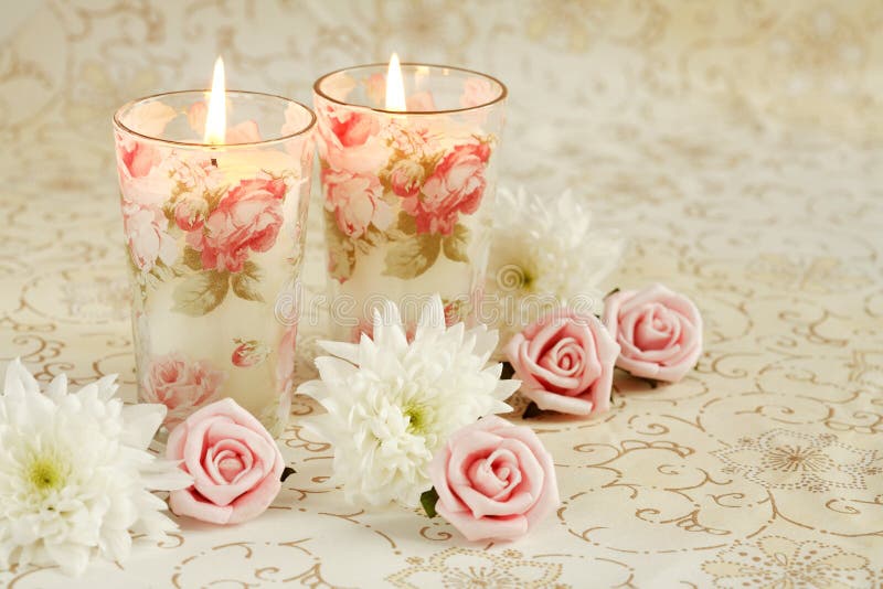 Romantic candles stock photo. Image of holiday, heart 3528144