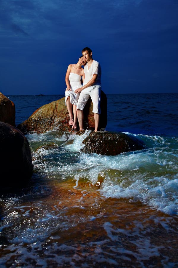 Couple At The Beach Stock Image Image Of Brunette Blue 31445289