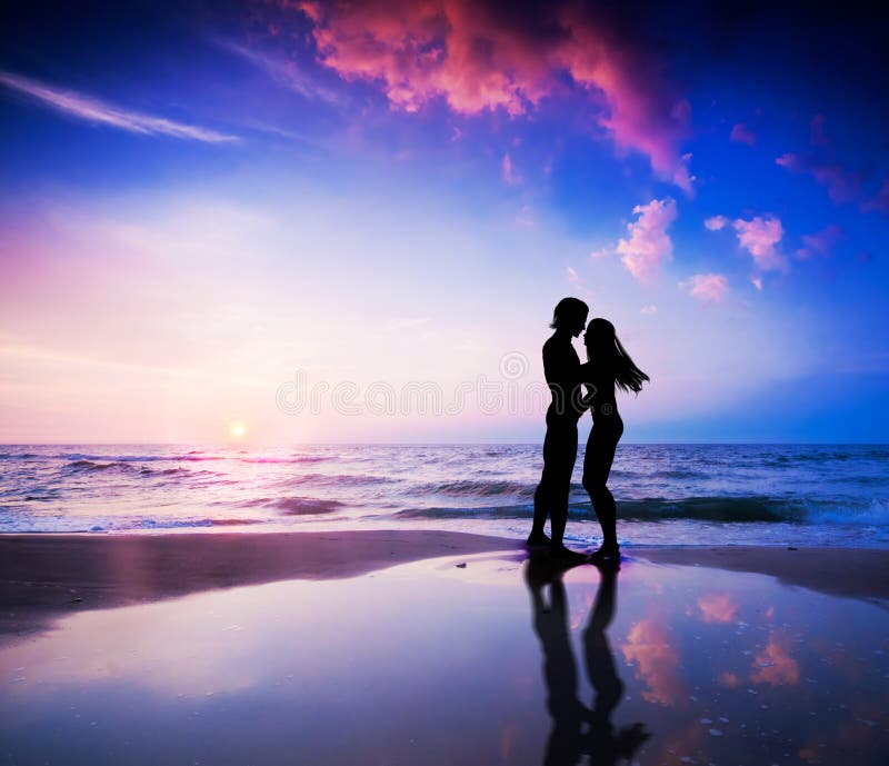 Romantic couple on beach