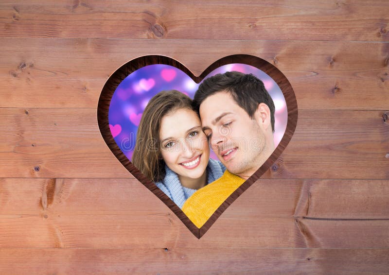 Romantic Couple In Heart Frame Stock Image Image of flame, adult 85203633