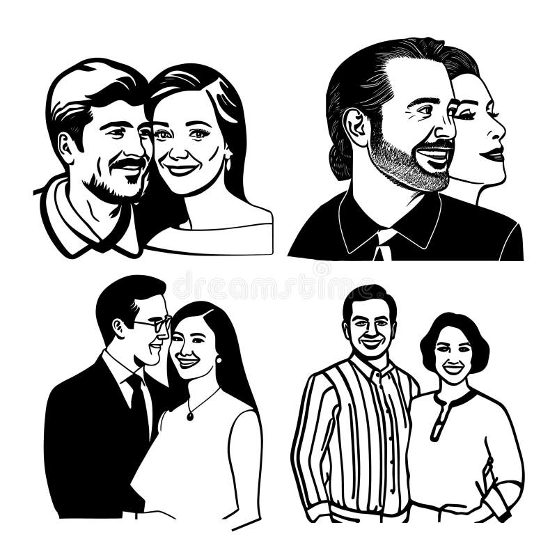 Romantic couple drawing Stock Photos, Royalty Free Romantic couple drawing  Images