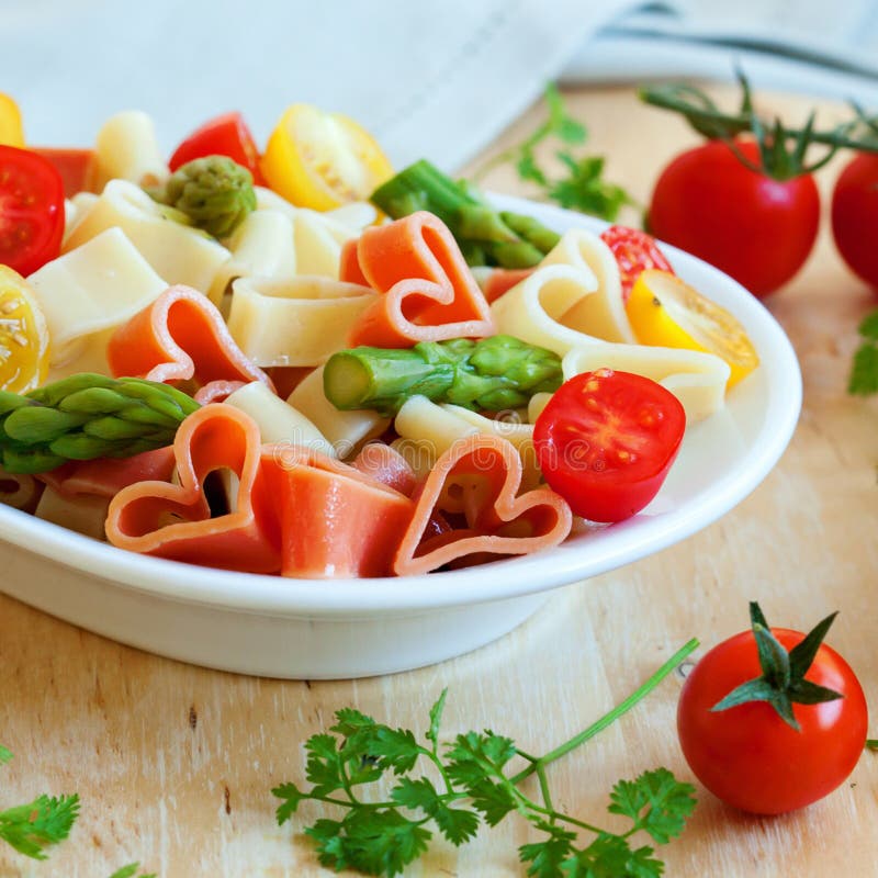 Heart-shaped pasta stock photo. Image of saint, italian - 22831806