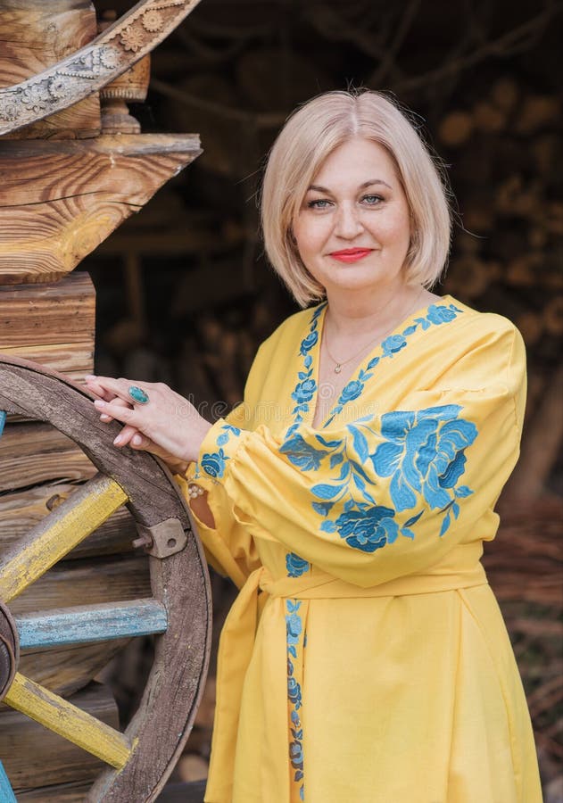 Romantic and Femininity Older Woman in Ethical Dress Stock Image ...