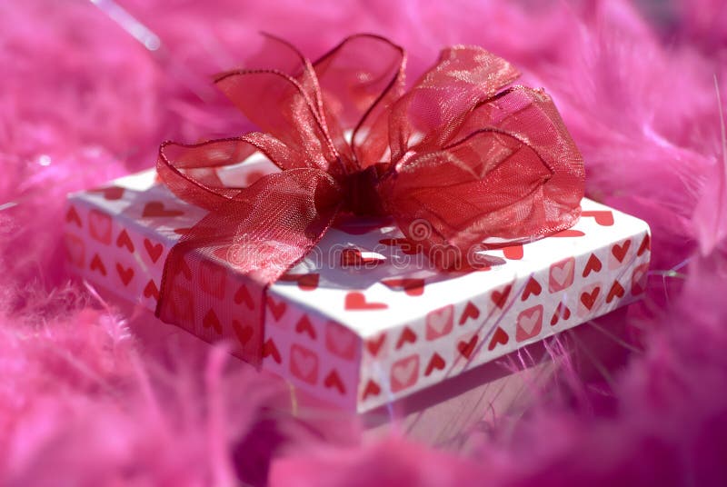 Romantic Gift for Boyfriend. Gift Box on Black Background in Male