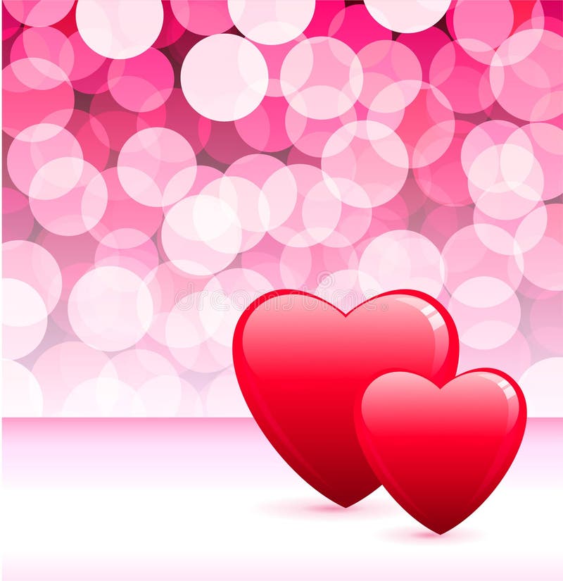 Romantic hearts Valentine s Day design background