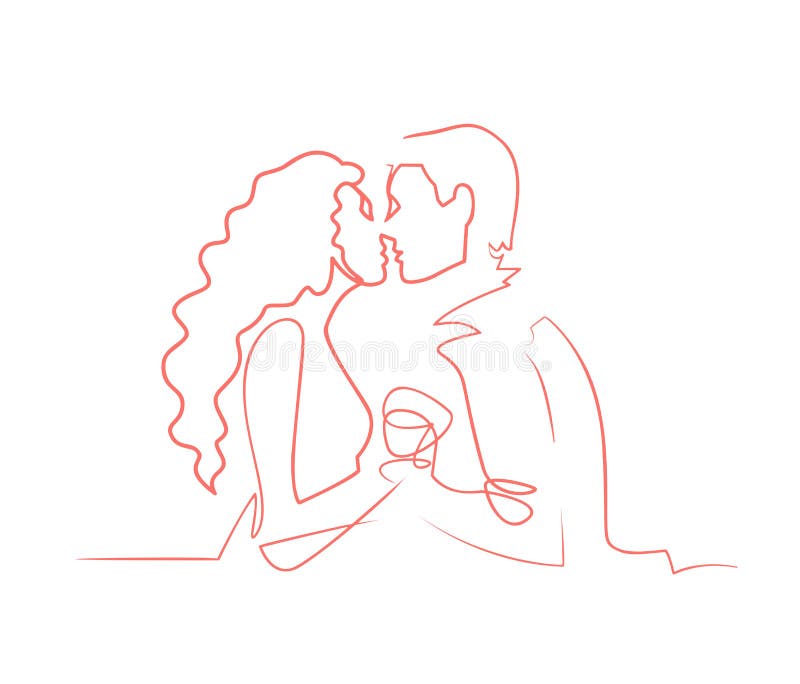 Romantic Relationship Continuous One Line Drawing. Romance, Young Couple in  Love Hug One Another Vector Art Stock Vector - Illustration of lovers,  minimalistic: 162292245