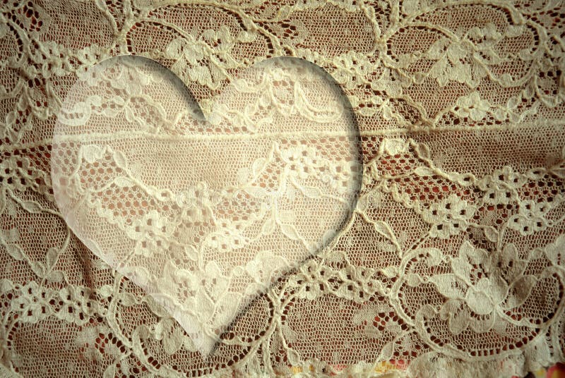 Romantic lace heart card