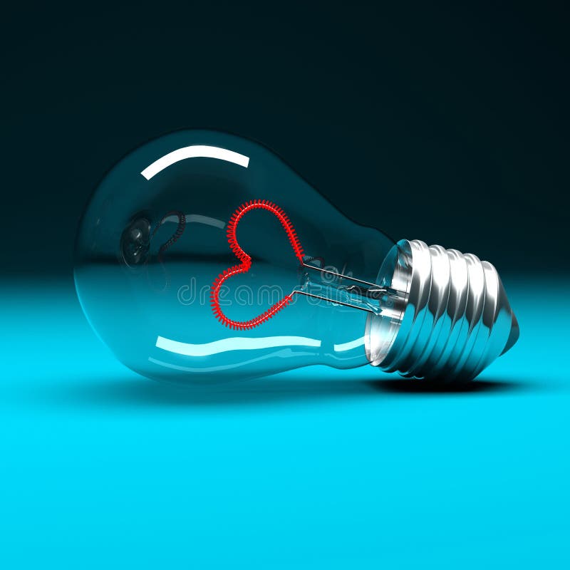 Romantic light bulb stock illustration. Illustration of shape 13023116