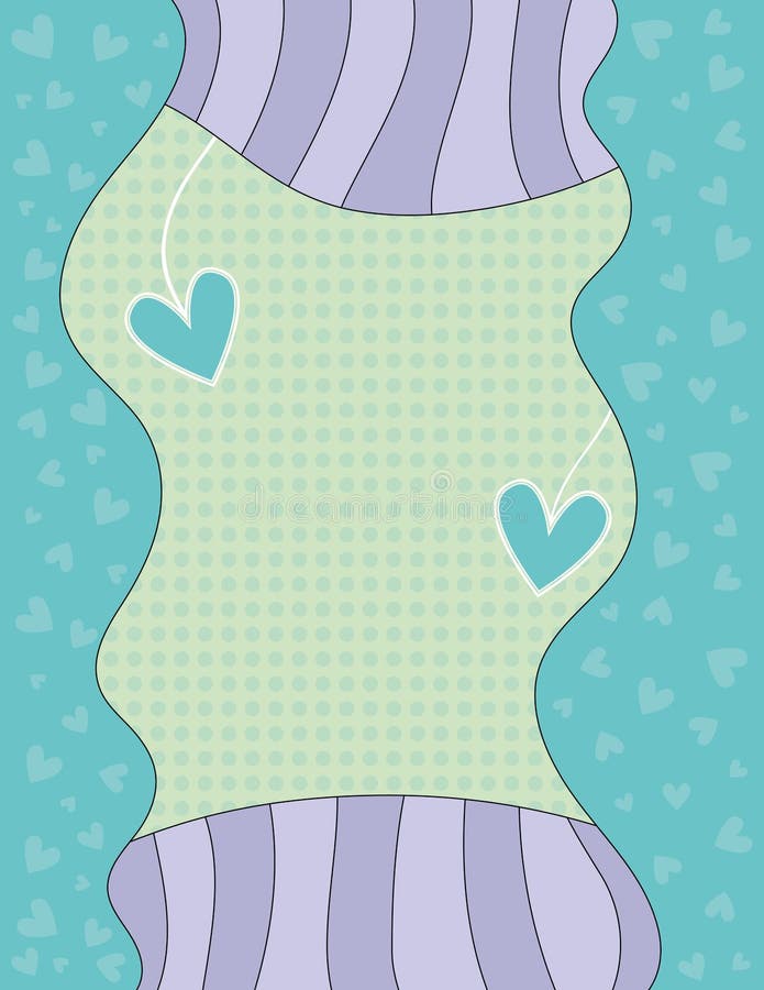 Romantic modern background with hearts vector illustration