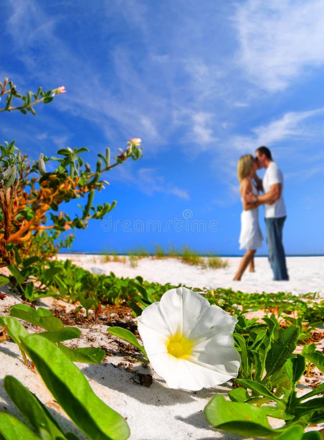 Romantic moment on Beach