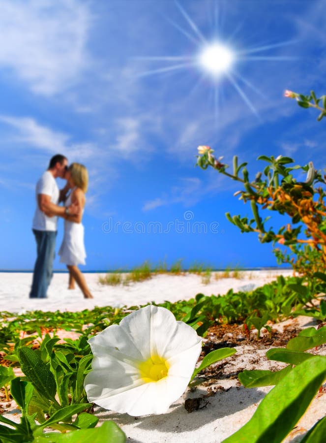 Romantic moment on Beach