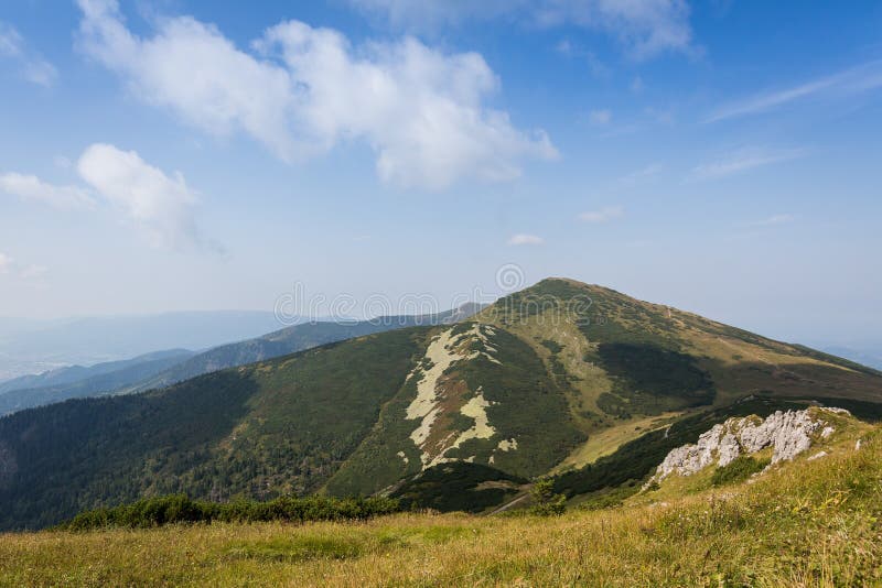 Romantic mountain landscape in summer