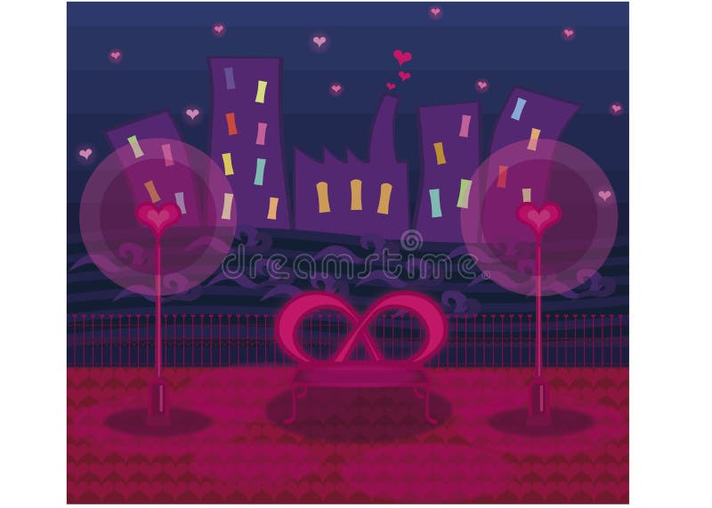 Romantic night royalty free illustration Romantic night royalty free illustration