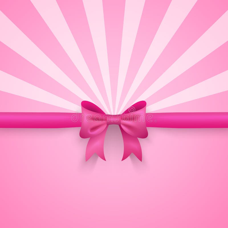 Romantic pink background with cute bow and pattern royalty free illustration