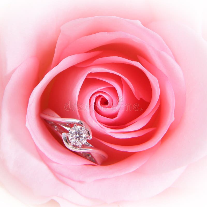 Wrap Floral Diamond Engagement Ring in White And Rose Gold