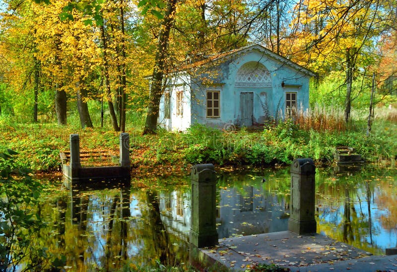 Romantic place in the park stock image. Image of autumn - 5792793