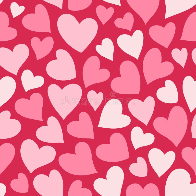 Romantic Seamless Pattern with Cute Images of Hearts on a Red Background. the Style of Children`s Drawing Stock Vector - Illustration of design, paper: 166212976 Romantic Seamless Pattern with Cute Images of Hearts on a Red Background. the Style of Children`s Drawing Stock Vector - Illustration of design, paper: 166212976