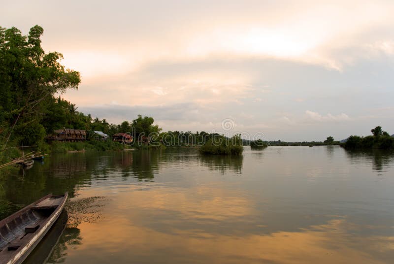 Romantic sunset on a river