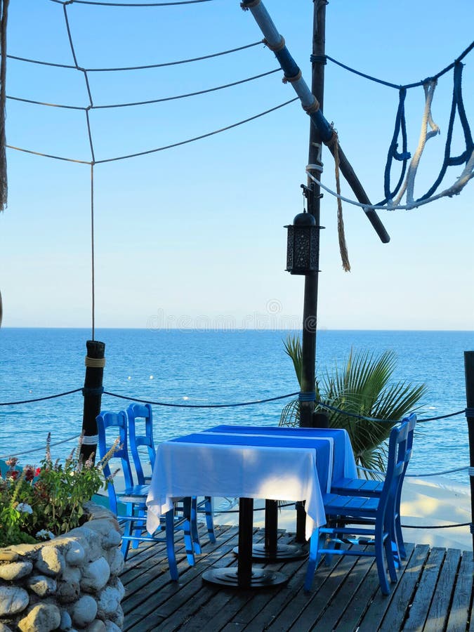 Romantic Dinner Table For Couple Served Restaurant Stock Photo - Image ...