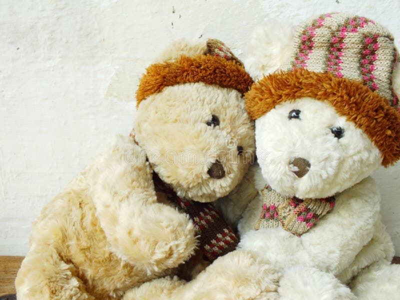 cute teddy bear couple hd wallpaper