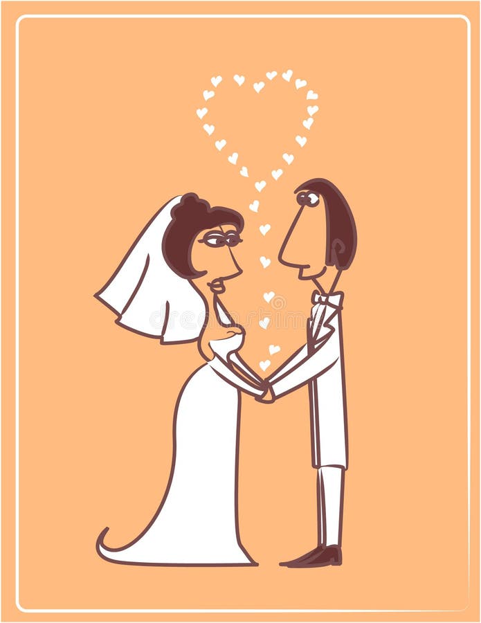 Download Romantic Wedding Couple Vector Stock Vector - Illustration ...