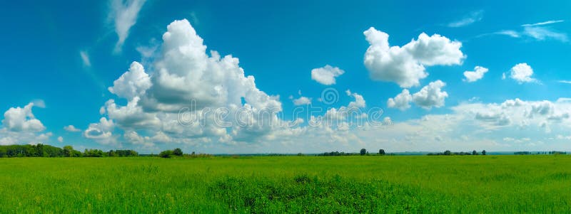 Romantisch de zomerlandschap royalty-vrije stock afbeeldingen Romantisch de zomerlandschap royalty-vrije stock afbeeldingen