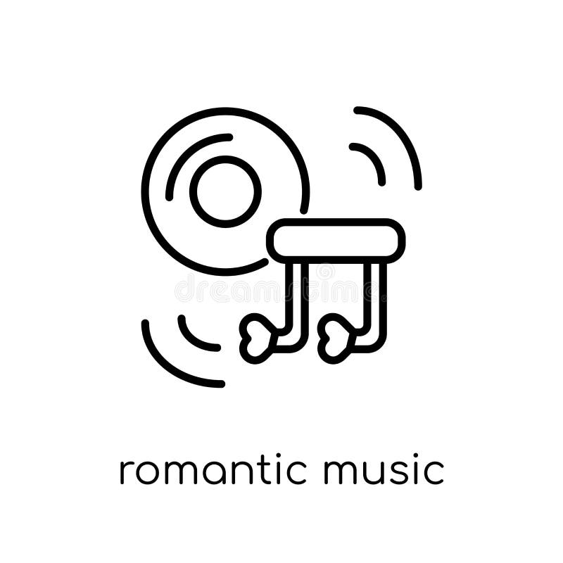 Romantisk musiksymbol från bröllop- och förälskelsesamling stock illustrationer Romantisk musiksymbol från bröllop- och förälskelsesamling stock illustrationer