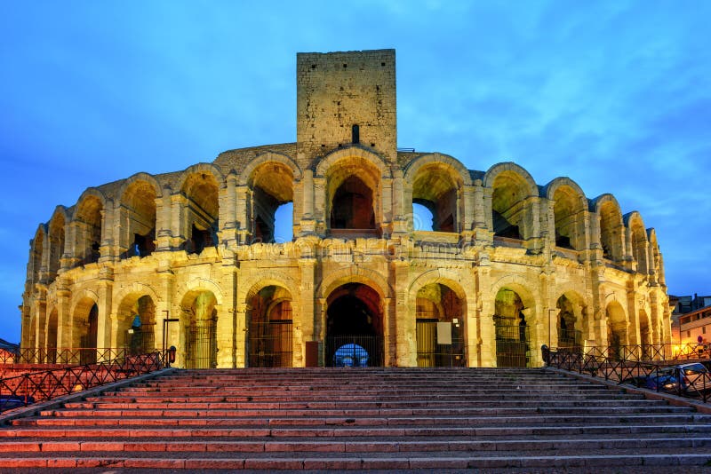 Romański amphitheatre w Arles, Francja obraz royalty free Romański amphitheatre w Arles, Francja obraz royalty free
