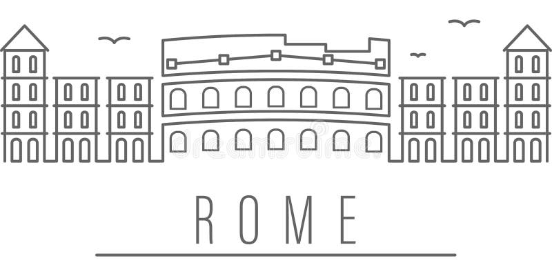 Rome City Outline Icon. Elements of Cities and Countries Illustration ...