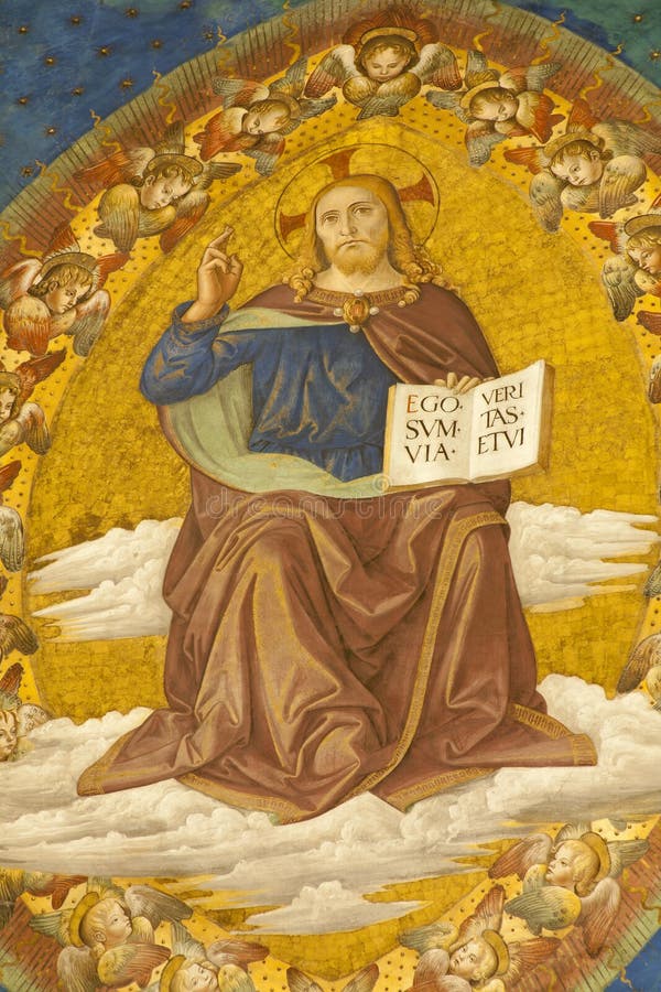 Rome - fresco of Christ Pantokrator