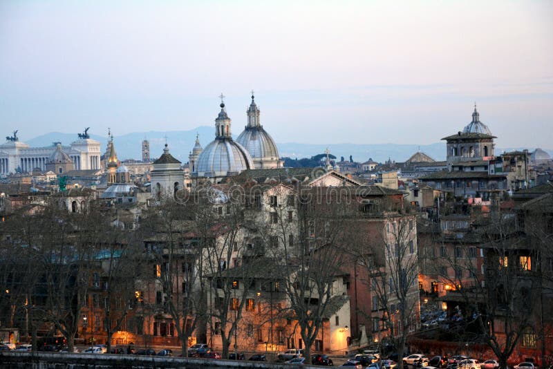 View from the Castel Di S.Angelo. The Mausoleum of Hadrian, usually known as Castel Sant'Angelo (English: Castle of the Holy Angel), is a towering cylindrical building in Parco Adriano, Rome, Italy. View from the Castel Di S.Angelo. The Mausoleum of Hadrian, usually known as Castel Sant'Angelo (English: Castle of the Holy Angel), is a towering cylindrical building in Parco Adriano, Rome, Italy.