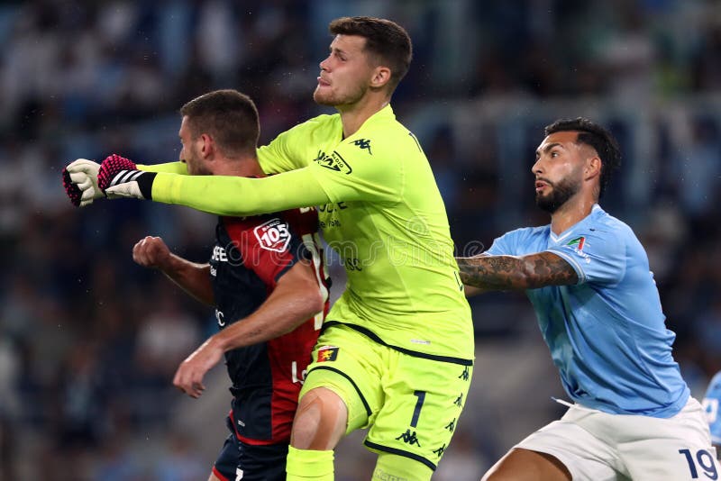 the starting line up of Genoa CFC during football Match, Stadio Olimpico,  Lazio v Genoa, 27 Aug 2023 (Photo by AllShotLive/Sipa USA) Credit: Sipa  US/Alamy Live News Stock Photo - Alamy