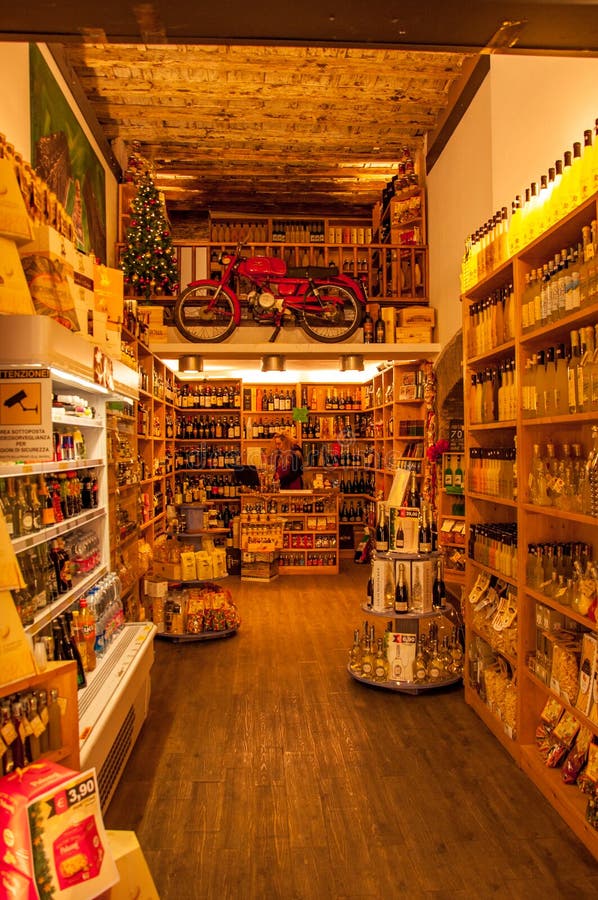 Rome, Italy Dec 25, 2017 Interior of the Souvenir Shop in Th