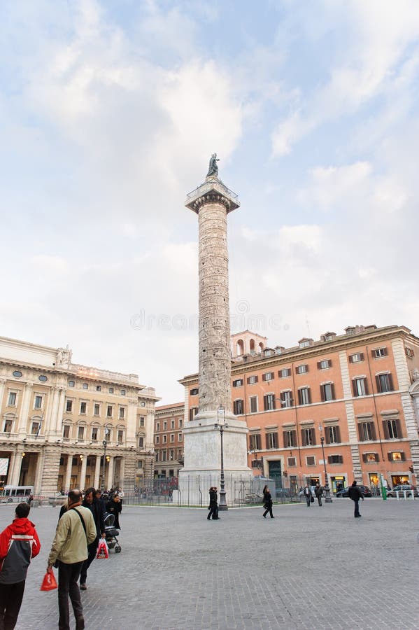 ROME, ITALY - JANUARY 24, 2010: Trajan's Column royalty free stock photography