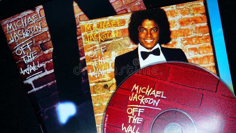 Rome, Italy - March 04, 2019: CD covers of Michael Jackson`s first solo album, OFF THE WALL. original version and special edition of 2001