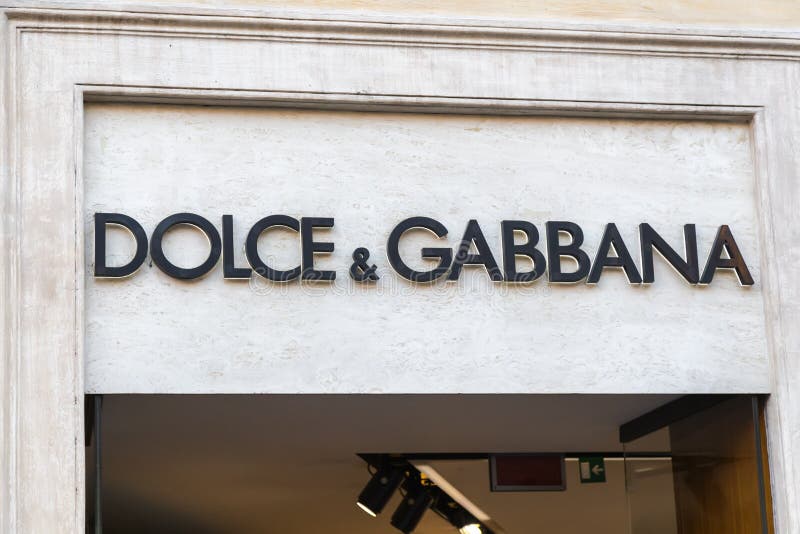 Dolce & Gabbana Sign for Store Editorial Photography - Image of boot ...