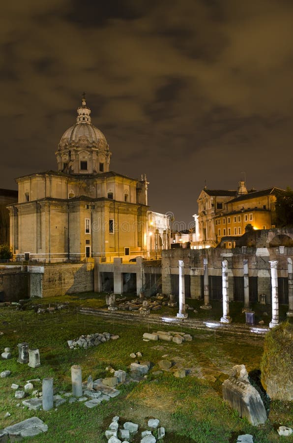 Rome - Santi Luca e Martina church and Roman Forum