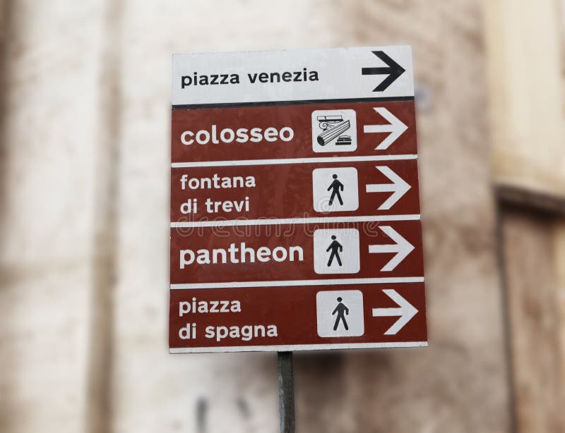 Rome sign stock photo. Image of italian, colosseo, road - 7654700