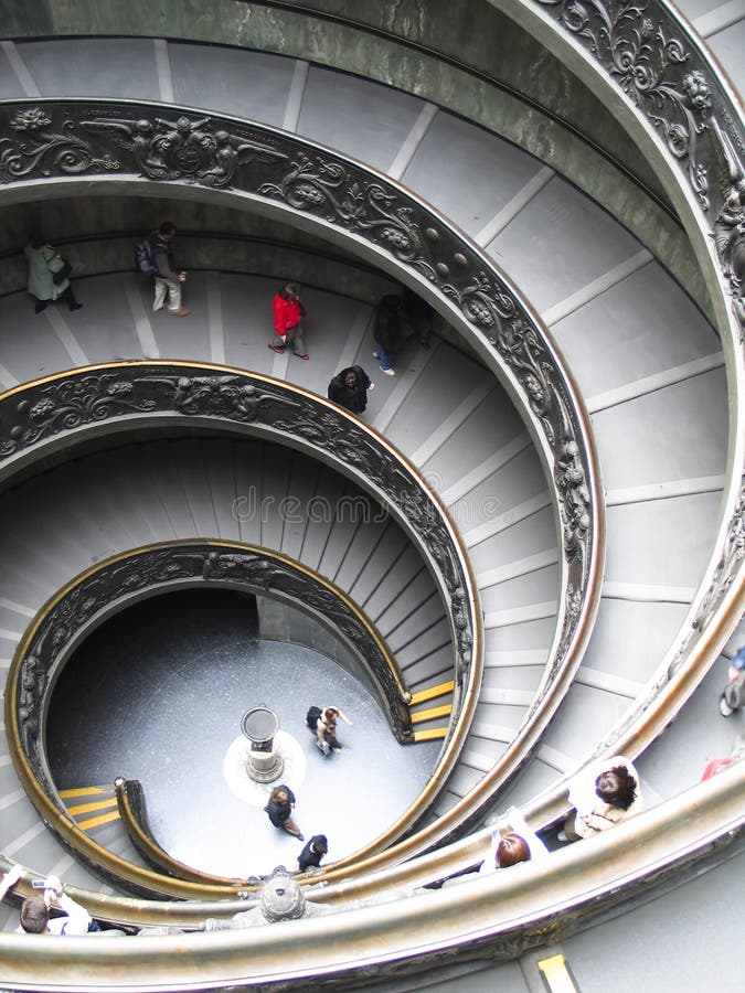 Rome: the stairs of the vatican museums