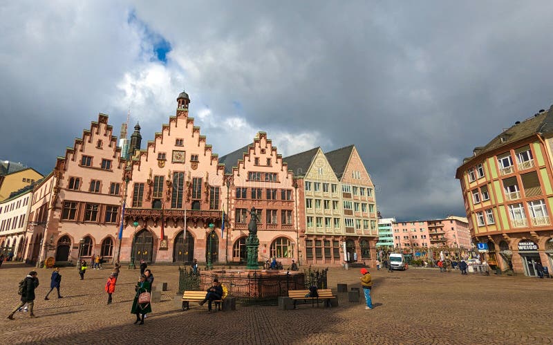 Römerberg, Frankfurt, Duitsland royalty-vrije stock foto