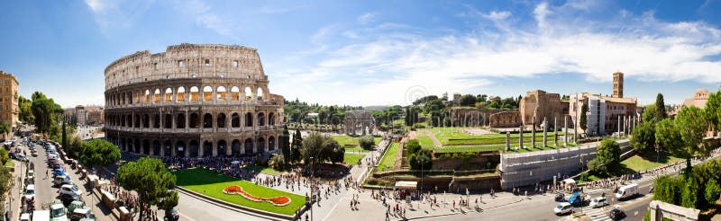 Romerskt fora och Colosseum royaltyfria bilder Romerskt fora och Colosseum royaltyfria bilder