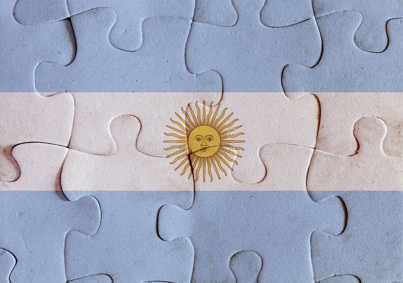 Rompecabezas De La Bandera De La Argentina Stock de ilustración